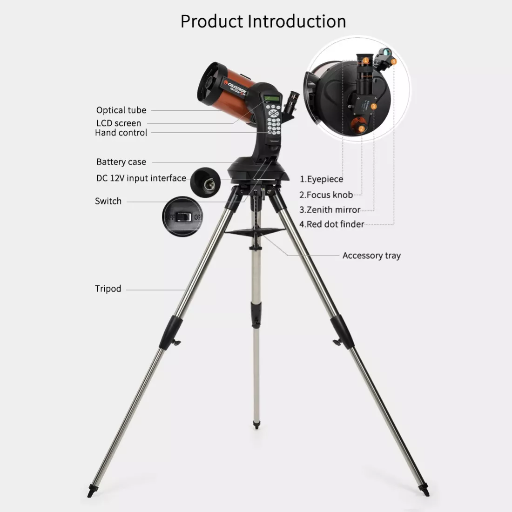 125mm F10 Schmidt-Cassegrain Computerized GoTo Astronomical Telescope with StarBright XLT